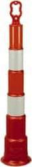 PRO-SAFE - 42" High x 8" Wide Reflective Trim Line Channelizer Post - High Density Polyethylene (HDPE), 4 Lbs, Orange - Americas Industrial Supply