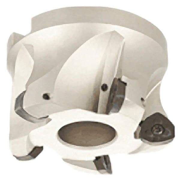 Iscar - 5 Inserts, 2" Cutter Diam, 0.06" Max Depth of Cut, Indexable High-Feed Face Mill - 3/4" Arbor Hole Diam, 1.57" High, FF FW Toolholder, FF WO.. Inserts, Series FeedMill - Americas Industrial Supply