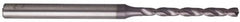 Guhring - 0.0748", 135° Point, Solid Carbide Micro Drill Bit - 21mm Flute Length, 4mm Shank Diam, Series 6408 - Americas Industrial Supply