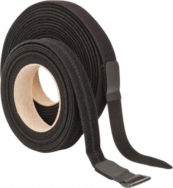 VELCRO Brand - 22 Piece 1" Wide x 5 Yd Long Self Fastening Tie/Strap Kit - Roll, Black - Americas Industrial Supply