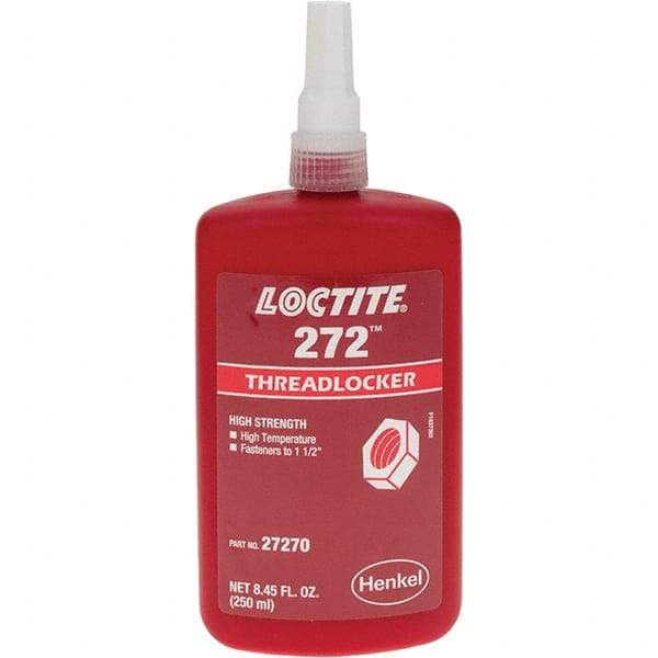 Loctite - 250 mL, Red, High Strength Threadlocker - Series 272 - Americas Industrial Supply