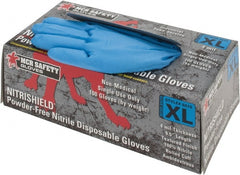 MCR Safety - Size XL, 4 mil, Industrial Grade, Powder Free Nitrile Disposable Gloves - Americas Industrial Supply