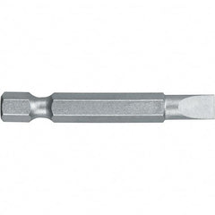 DeWALT - 3/8" Slotted Screwdriver Bit - 1/4" Drive, 2" OAL - Americas Industrial Supply