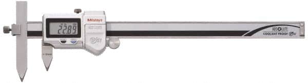 Mitutoyo - 10 to 200mm Range, 0.01mm Resolution, IP67 Electronic Caliper - Stainless Steel with 30mm Stainless Steel Jaws, 0.03mm Accuracy, SPC Output - Americas Industrial Supply