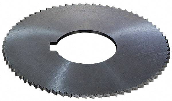 Controx - 2-1/2" Diam x 0.02" Blade Thickness x 5/8" Arbor Hole Diam, 56 Tooth Slitting and Slotting Saw - Arbor Connection, Right Hand, Uncoated, High Speed Steel, 15° Rake, Concave Ground - Americas Industrial Supply