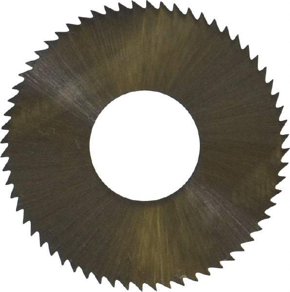 Controx - 1" Diam x 0.014" Blade Thickness x 3/8" Arbor Hole Diam, 64 Tooth Slitting and Slotting Saw - Arbor Connection, Right Hand, Uncoated, High Speed Steel, Concave Ground - Americas Industrial Supply