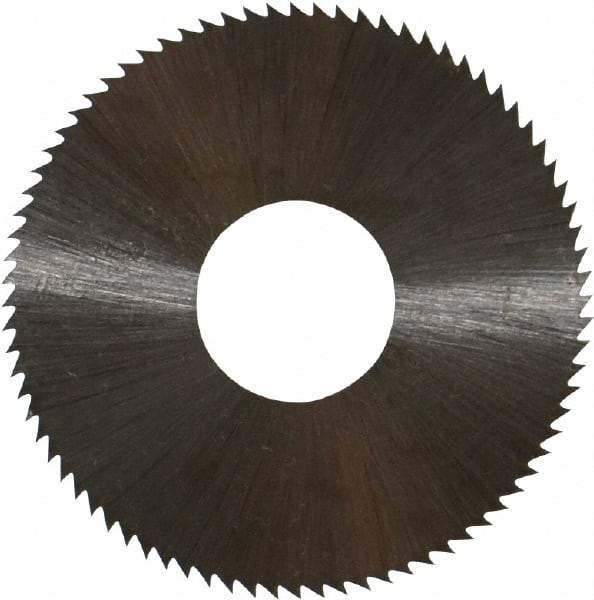 Controx - 1-1/2" Diam x 0.014" Blade Thickness x 1/2" Arbor Hole Diam, 80 Tooth Slitting and Slotting Saw - Arbor Connection, Right Hand, Uncoated, High Speed Steel, Concave Ground - Americas Industrial Supply