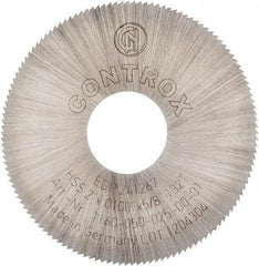 Controx - 2" Diam x 0.01" Blade Thickness x 5/8" Arbor Hole Diam, 132 Tooth Slitting and Slotting Saw - Arbor Connection, Right Hand, Uncoated, High Speed Steel, Concave Ground - Americas Industrial Supply