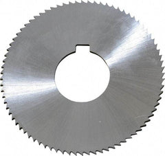 Controx - 3" Diam x 0.0938" Blade Thickness x 1" Arbor Hole Diam, 80 Tooth Slitting and Slotting Saw - Arbor Connection, Right Hand, Uncoated, Cobalt, Concave Ground, Contains Keyway - Americas Industrial Supply