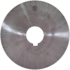 Controx - 4" Diam x 0.0469" Blade Thickness x 1" Arbor Hole Diam, 128 Tooth Slitting and Slotting Saw - Arbor Connection, Right Hand, Uncoated, Cobalt, Concave Ground, Contains Keyway - Americas Industrial Supply