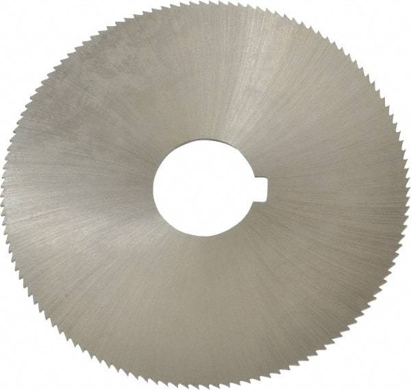 Controx - 4" Diam x 1/16" Blade Thickness x 1" Arbor Hole Diam, 128 Tooth Slitting and Slotting Saw - Arbor Connection, Right Hand, Uncoated, Cobalt, Concave Ground, Contains Keyway - Americas Industrial Supply