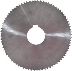 Controx - 4" Diam x 0.0781" Blade Thickness x 1" Arbor Hole Diam, 80 Tooth Slitting and Slotting Saw - Arbor Connection, Right Hand, Uncoated, Cobalt, Concave Ground, Contains Keyway - Americas Industrial Supply