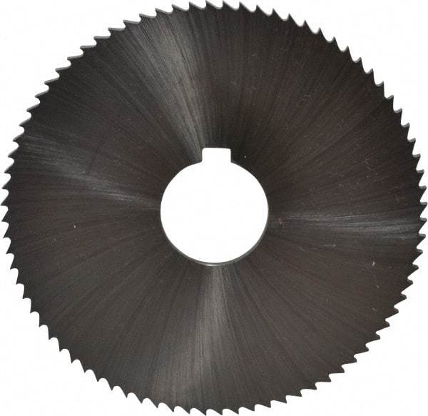 Controx - 4" Diam x 1/8" Blade Thickness x 1" Arbor Hole Diam, 80 Tooth Slitting and Slotting Saw - Arbor Connection, Right Hand, Uncoated, Cobalt, Concave Ground, Contains Keyway - Americas Industrial Supply