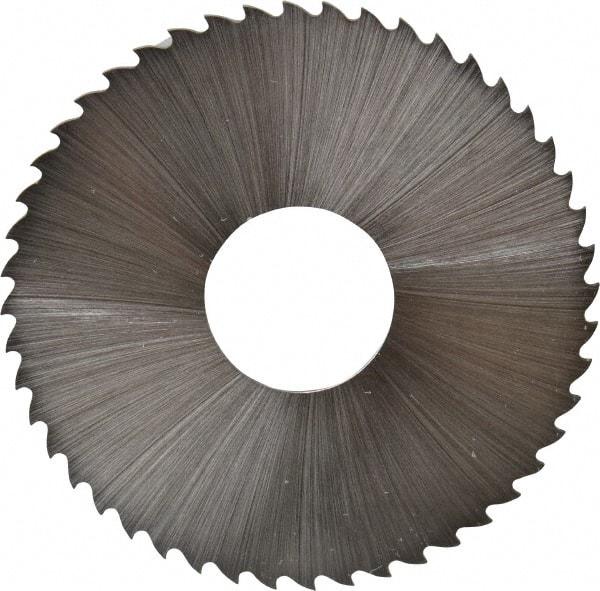 Controx - 2" Diam x 0.04" Blade Thickness x 5/8" Arbor Hole Diam, 48 Tooth Slitting and Slotting Saw - Arbor Connection, Right Hand, Uncoated, Cobalt, 15° Rake, Concave Ground, Contains Keyway - Americas Industrial Supply