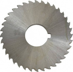 Controx - 2" Diam x 1/8" Blade Thickness x 5/8" Arbor Hole Diam, 36 Tooth Slitting and Slotting Saw - Arbor Connection, Right Hand, Uncoated, Cobalt, 15° Rake, Concave Ground, Contains Keyway - Americas Industrial Supply