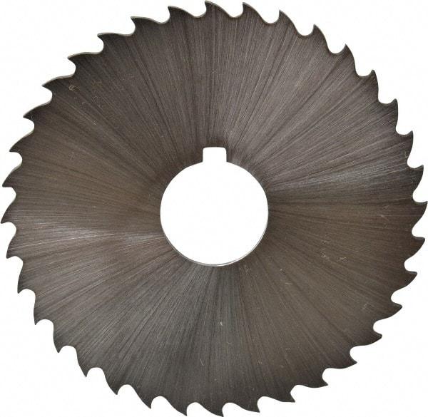 Controx - 2-1/2" Diam x 1/16" Blade Thickness x 5/8" Arbor Hole Diam, 36 Tooth Slitting and Slotting Saw - Arbor Connection, Right Hand, Uncoated, Cobalt, 15° Rake, Concave Ground, Contains Keyway - Americas Industrial Supply