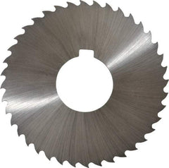 Controx - 3" Diam x 0.0938" Blade Thickness x 1" Arbor Hole Diam, 40 Tooth Slitting and Slotting Saw - Arbor Connection, Right Hand, Uncoated, Cobalt, 15° Rake, Concave Ground, Contains Keyway - Americas Industrial Supply