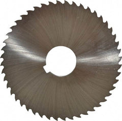 Controx - 4" Diam x 1/8" Blade Thickness x 1" Arbor Hole Diam, 48 Tooth Slitting and Slotting Saw - Arbor Connection, Right Hand, Uncoated, Cobalt, 15° Rake, Concave Ground, Contains Keyway - Americas Industrial Supply