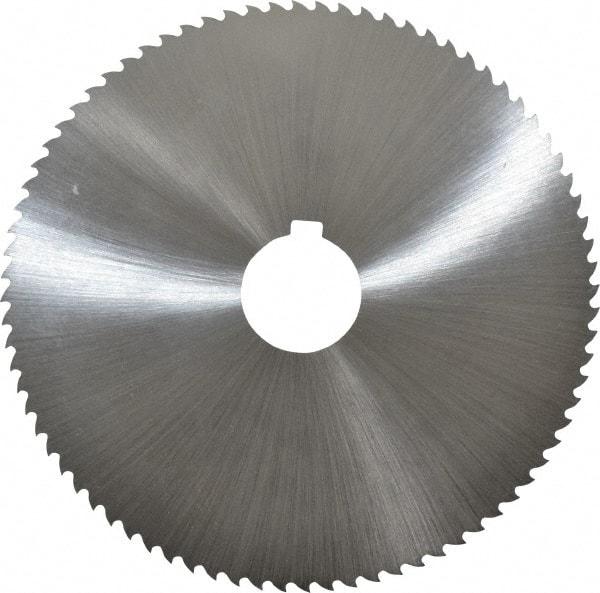 Controx - 5" Diam x 0.0313" Blade Thickness x 1" Arbor Hole Diam, 80 Tooth Slitting and Slotting Saw - Arbor Connection, Right Hand, Uncoated, Cobalt, 15° Rake, Concave Ground - Americas Industrial Supply