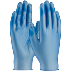 64-V77BPF/M Disposable Gloves - Ambi-Dex Disposable HD Vinyl - Blue 5 mil Powder Free - Industrial Grade - Exact Industrial Supply