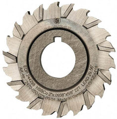 Controx - 2" Blade Diam x x 0.0938" Blade Thickness, 5/8" Hole, 22 Teeth, Cobalt Side Chip Saw - Staggered Tooth, Arbor Connection, Right Hand Cut, Uncoated, with Keyway - Americas Industrial Supply