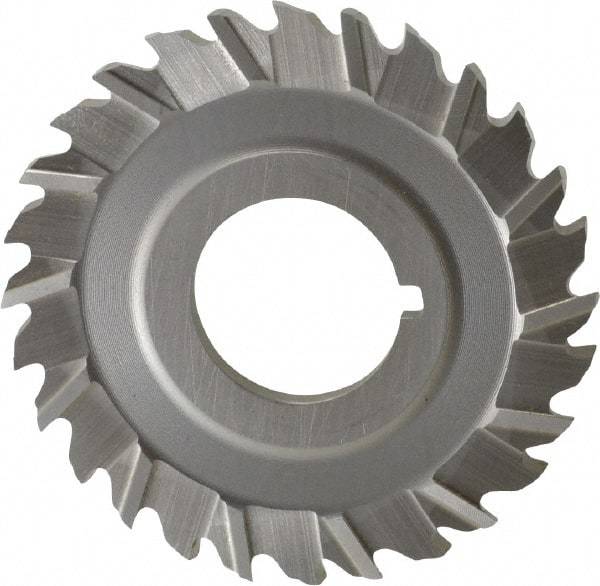 Controx - 2-1/2" Blade Diam x 1/8" Blade Thickness, 7/8" Hole, 28 Teeth, Cobalt Side Chip Saw - Staggered Tooth, Arbor Connection, Right Hand Cut, Uncoated, with Keyway - Americas Industrial Supply