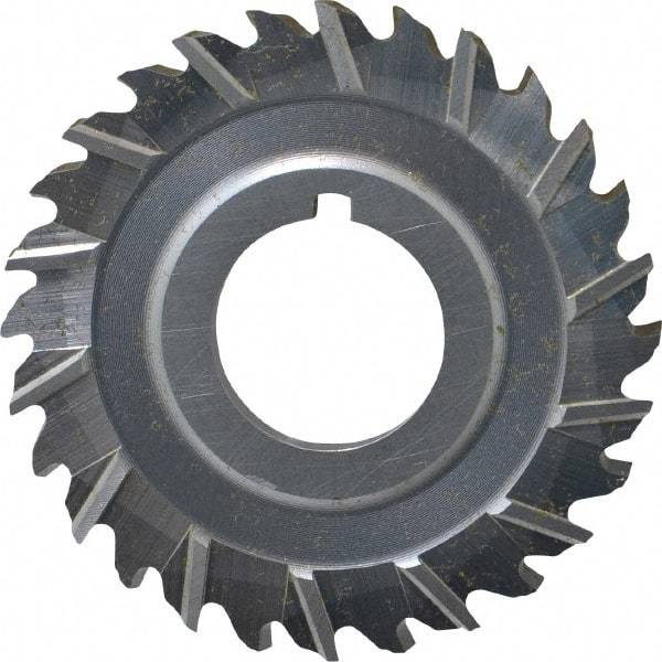 Controx - 2-1/2" Blade Diam x 3/16" Blade Thickness, 7/8" Hole, 28 Teeth, Cobalt Side Chip Saw - Staggered Tooth, Arbor Connection, Right Hand Cut, Uncoated, with Keyway - Americas Industrial Supply