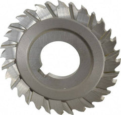 Controx - 3" Blade Diam x 3/16" Blade Thickness, 1" Hole, 32 Teeth, Cobalt Side Chip Saw - Staggered Tooth, Arbor Connection, Right Hand Cut, Uncoated, with Keyway - Americas Industrial Supply