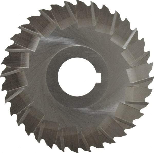 Controx - 4" Blade Diam x 1/16" Blade Thickness, 1" Hole, 36 Teeth, Cobalt Side Chip Saw - Staggered Tooth, Arbor Connection, Right Hand Cut, Uncoated, with Keyway - Americas Industrial Supply