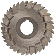 Controx - 4" Blade Diam x x 0.0781" Blade Thickness, 1" Hole, 36 Teeth, Cobalt Side Chip Saw - Staggered Tooth, Arbor Connection, Right Hand Cut, Uncoated, with Keyway - Americas Industrial Supply