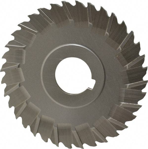 Controx - 4" Blade Diam x 1/8" Blade Thickness, 1" Hole, 36 Teeth, Cobalt Side Chip Saw - Staggered Tooth, Arbor Connection, Right Hand Cut, Uncoated, with Keyway - Americas Industrial Supply