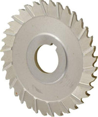 Controx - 4" Blade Diam x x 0.1563" Blade Thickness, 1" Hole, 36 Teeth, Cobalt Side Chip Saw - Staggered Tooth, Arbor Connection, Right Hand Cut, Uncoated, with Keyway - Americas Industrial Supply