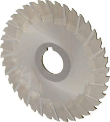 Controx - 5" Blade Diam x x 0.0938" Blade Thickness, 1" Hole, 40 Teeth, Cobalt Side Chip Saw - Staggered Tooth, Arbor Connection, Right Hand Cut, Uncoated, with Keyway - Americas Industrial Supply