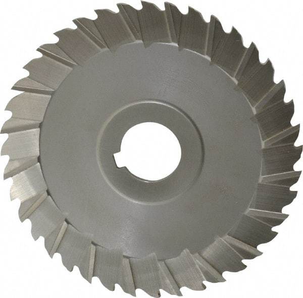 Controx - 5" Blade Diam x 1/8" Blade Thickness, 1" Hole, 40 Teeth, Cobalt Side Chip Saw - Staggered Tooth, Arbor Connection, Right Hand Cut, Uncoated, with Keyway - Americas Industrial Supply