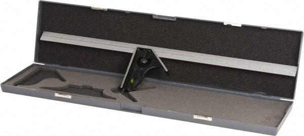 SPI - 2 Piece, 24" Combination Square Set - 1/16, 1/32, 1/64 & 1/8" (4R) Graduation, Hardened Steel Blade, Hardened Steel Square Head - Americas Industrial Supply