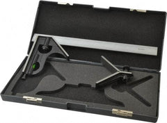 SPI - 3 Piece, 12" Combination Square Set - 1/100, 1/32, 1/50 & 1/64" (16R) Graduation, Hardened Steel Blade, Hardened Steel Center & Square Head - Americas Industrial Supply