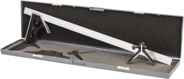 SPI - 3 Piece, 24" Combination Square Set - 1/16, 1/32, 1/64 & 1/8" (4R) Graduation, Hardened Steel Blade, Hardened Steel Center & Square Head - Americas Industrial Supply