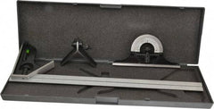 SPI - 4 Piece, 18" Combination Square Set - 1/16, 1/32, 1/64 & 1/8" (4R) Graduation, Hardened Steel Blade, Hardened Steel Center, Protractor & Square Head - Americas Industrial Supply