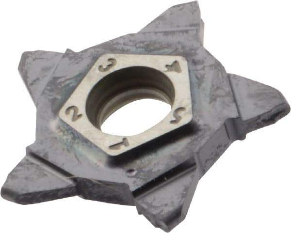 Iscar - PENTA24N157 IC908 Grade, 0.0618" Cutting Width, Carbide Cutoff Insert - Neutral Lead Angle, 0.0311" Cnr Rad, TiAlN Coated - Americas Industrial Supply