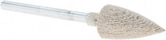 Rex Cut Product - 3/8" Head Diam x 3/4" Thickness, B52, Pointed End, Aluminum Oxide Mounted Point - White, Fine Grade, 120 Grit - Americas Industrial Supply