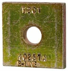 Cooper B-Line - 3/8" Rod, Zinc Dichromate Steel Square Strut Washer - 3/8" Bolt, Used with Cooper B Line Metal Framing Channels - Americas Industrial Supply