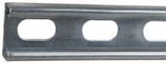 Cooper B-Line - 10' Long x 1-5/8" Wide x 13/16" High, 14 Gauge, Strip Steel, Half Slot Framing Channel & Strut - 0.075" Thick, Pre-Galvanized - Americas Industrial Supply