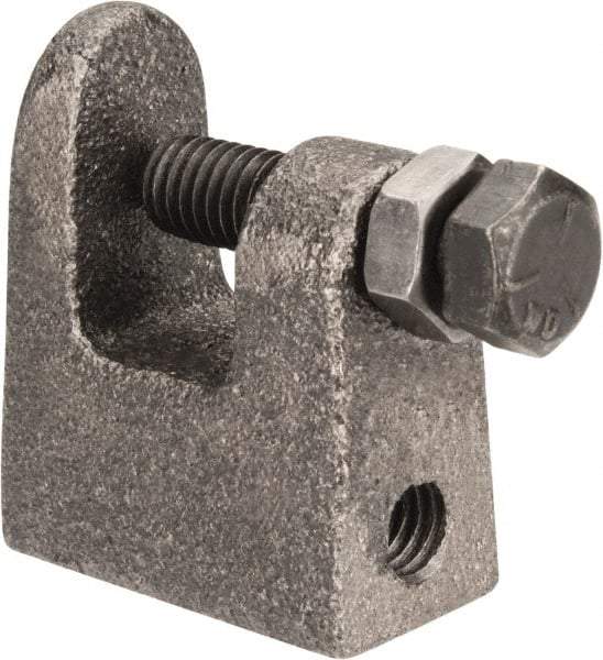 Cooper B-Line - 3/4" Max Flange Thickness, 3/8" Rod Top Beam Clamp - 400 Lb Capacity, Malleable Iron - Americas Industrial Supply