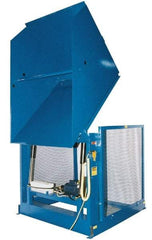 Vestil - 2,000 Lb Load Capacity, Steel Box Dumper - 64" Wide x 66" Long x 53-1/2" High, Blue - Americas Industrial Supply