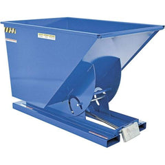 Vestil - 6,000 Lb Load Capacity, 1 Cu Yd, Steel Self-Dumping Hopper - 41-1/4" Wide x 61" Long x 43" High, Powder Coat Blue - Americas Industrial Supply