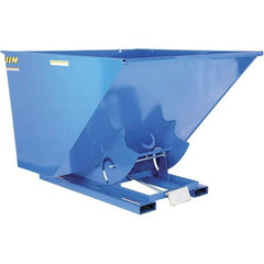 Vestil - 6,000 Lb Load Capacity, 2.5 Cu Yd, Steel Self-Dumping Hopper - 69-1/4" Wide x 69" Long x 52" High, Powder Coat Blue - Americas Industrial Supply