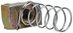 Cooper B-Line - 1/2-13" Rod, Zinc Dichromate Steel Spring Strut Nut - 2000 Lb Capacity, 1/2-13" Bolt, Used with Cooper B Line B22, B24, B26 & B32 Channel & Strut - Americas Industrial Supply