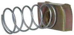 Cooper B-Line - 3/8-16" Rod, Zinc Dichromate Steel Spring Strut Nut - 1100 Lb Capacity, 3/8-16" Bolt - Americas Industrial Supply