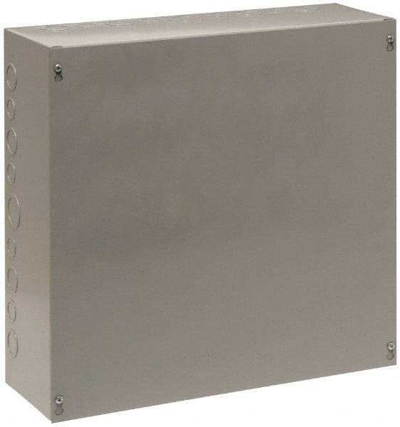 Cooper B-Line - Steel Junction Box Enclosure Screw Flat Cover - NEMA 1, 30" Wide x 30" High x 8" Deep - Americas Industrial Supply