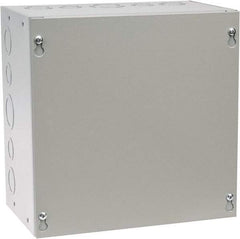 Cooper B-Line - Steel Junction Box Enclosure Screw Flat Cover - NEMA 1, 10" Wide x 10" High x 6" Deep - Americas Industrial Supply